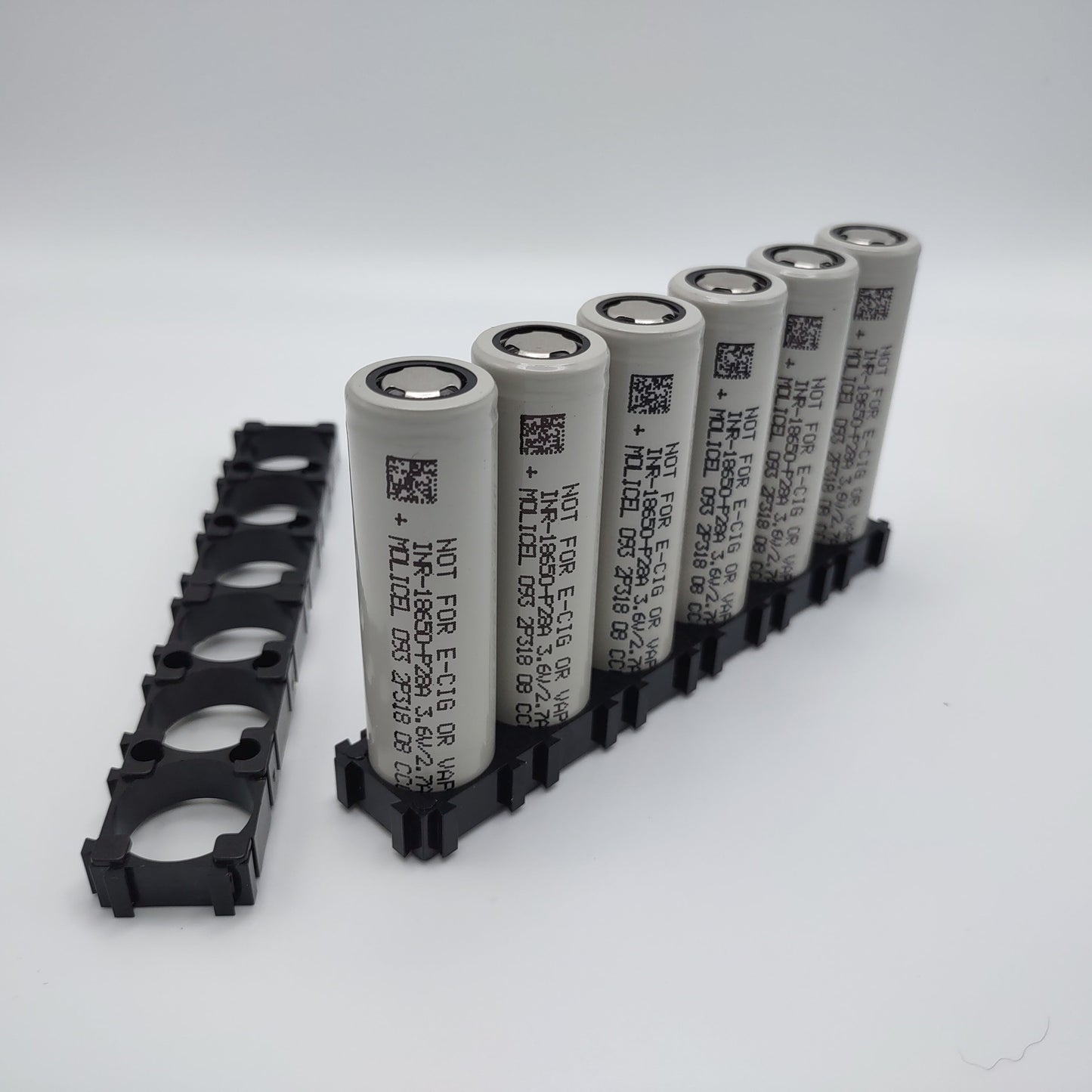 Molicel P28A 18650 Battery Cells, Set of 6 with Holders
