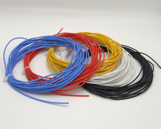 24 AWG Silicone Wire in Multiple Colours, per Meter
