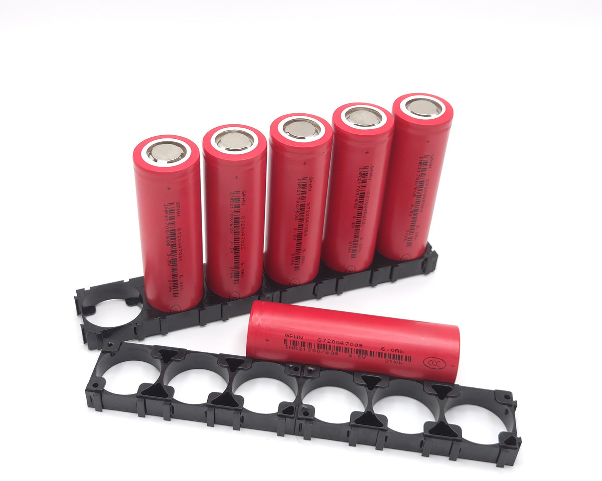 !NEW! GreatPower 60Q Tabless 21700 Battery Cells, Set of 6 with Holders