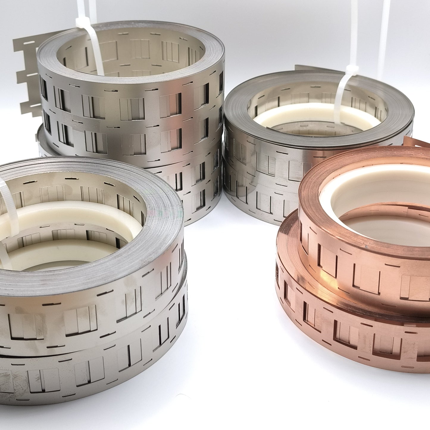 !NEW! Slotted Cell Welding Tabs, 0.2mm Thick, Spaced for Standard Plastic Cell Holders, Per 6 terminals