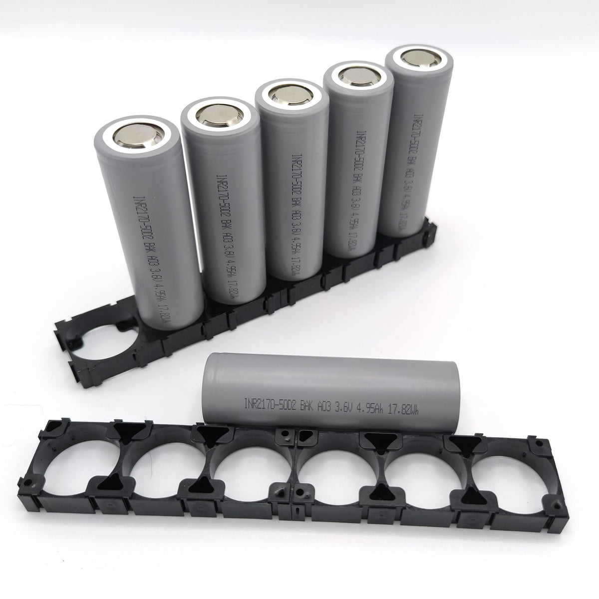 !NEW! BAK 50D2 Tabless 21700 Battery Cells, Set of 6 with Holders