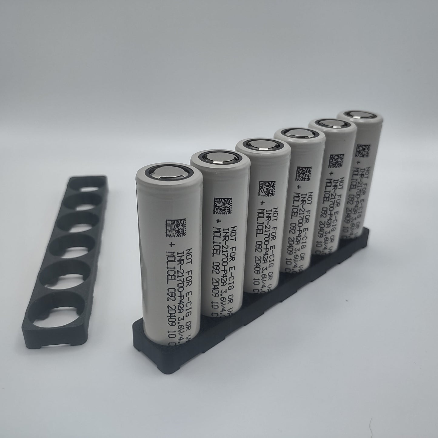 Molicel P42A 21700 Battery Cells, Set of 6 with Holders