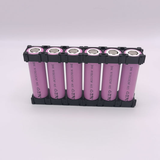 BAK N18650CNP Li-ion Battery Cells, Set of 6 with Holders (Mfr. 2021)