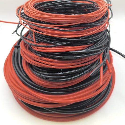 !NEW! Silicone Wire 20-8AWG Red and Black, per Meter