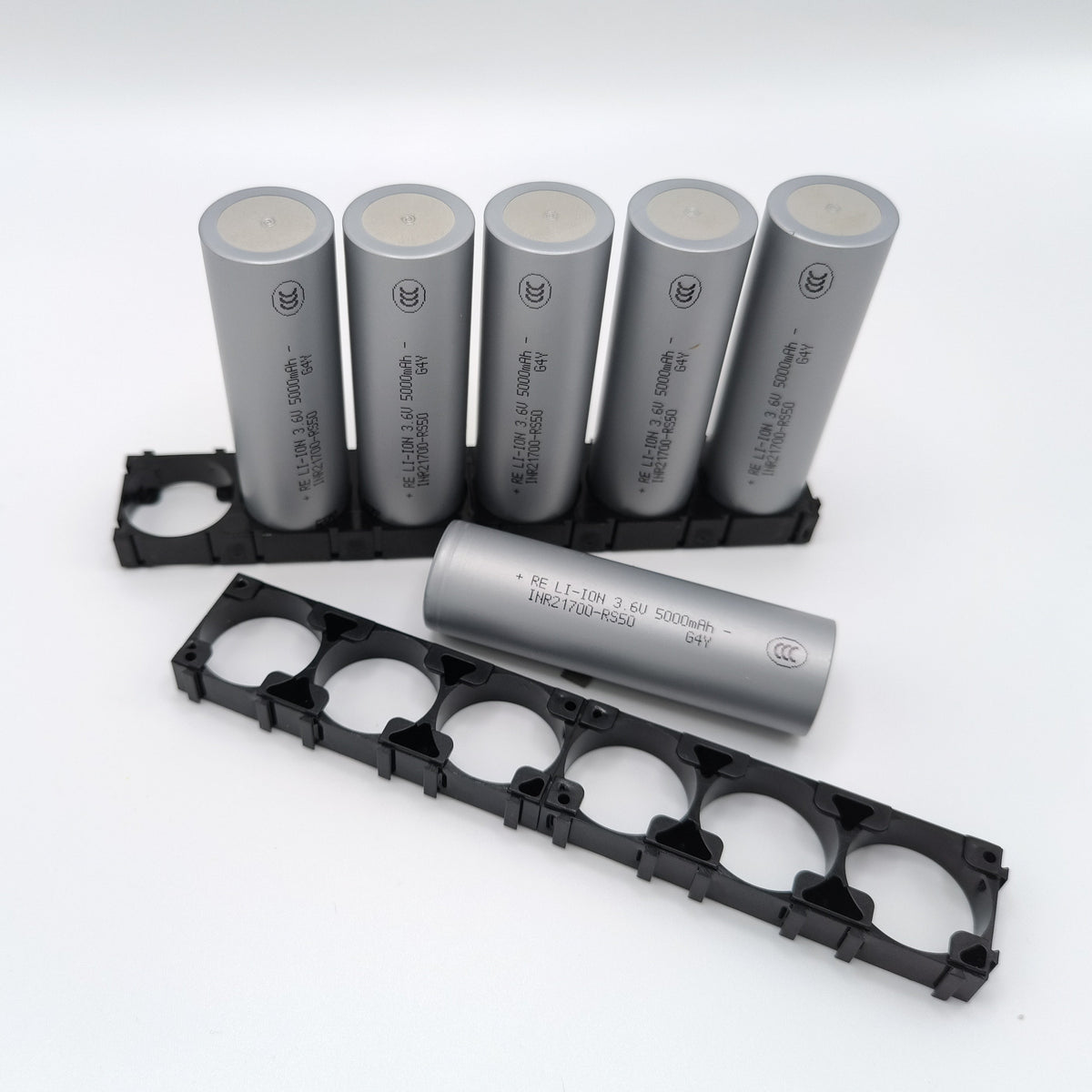 !NEW! Reliance RS50 Tabless 21700 Battery Cells, set of 6 with Holders