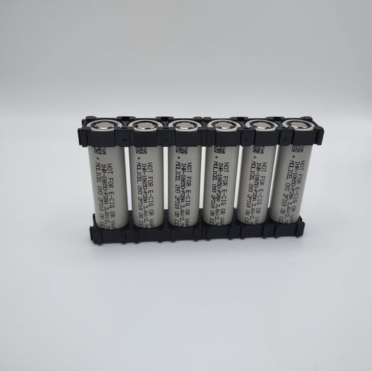 Molicel P28A 18650 Battery Cells, Set of 6 with Holders